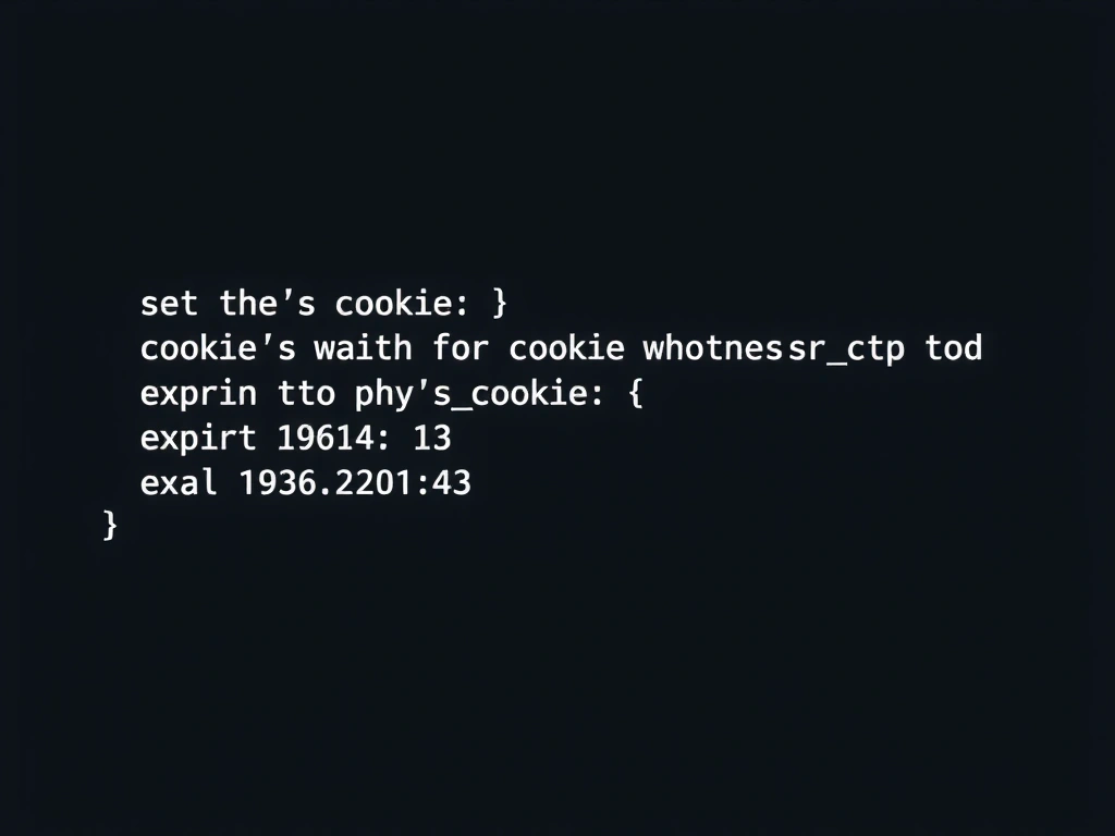 Code snippet for setting a cookie.