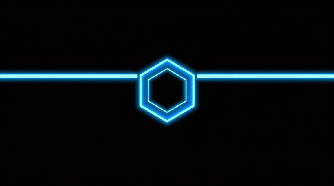 Orbit game screen showing blue geometric shapes on black